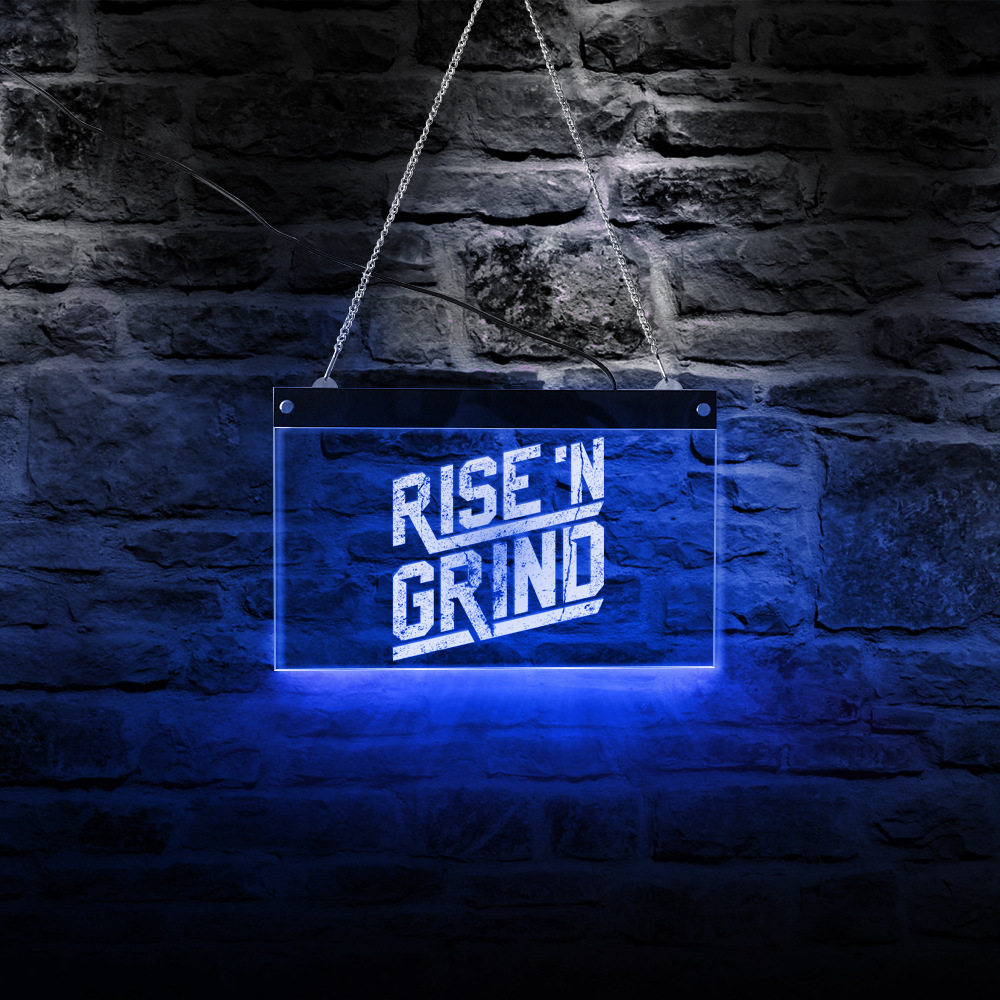RiseandGrind跨境LED霓虹灯招牌灯个性化照明灯具健身房灯