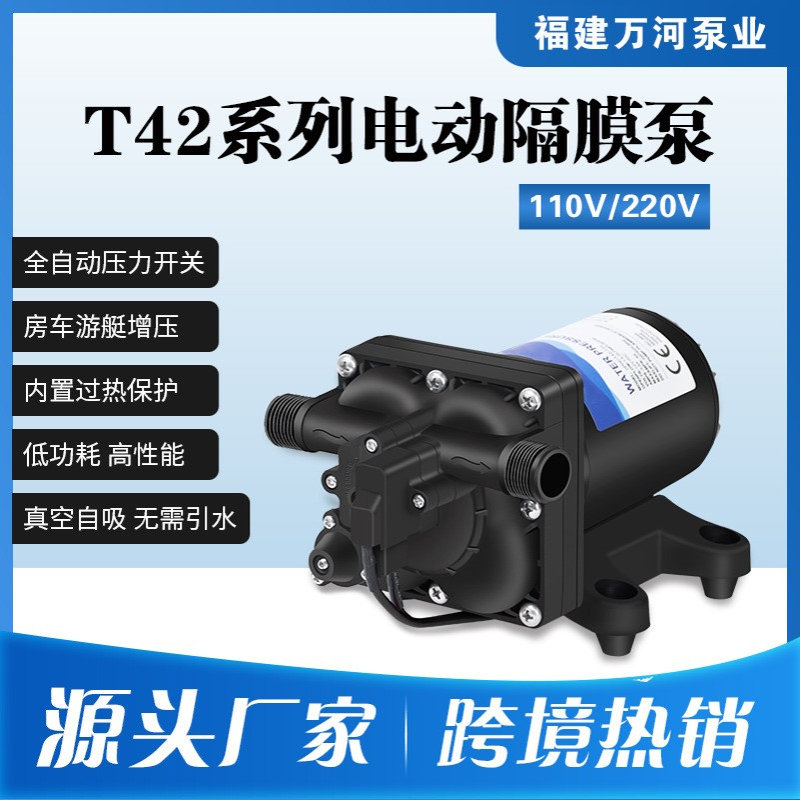 11升小型交流房车隔膜泵家用增压泵110V自吸泵220V生活供水抽水泵