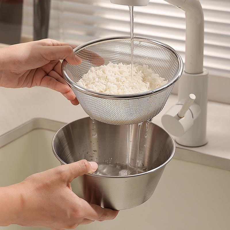不锈钢料理盆水果盘洗菜盆家用厨房焯菜沥水篮洗水果神器淘米盆子