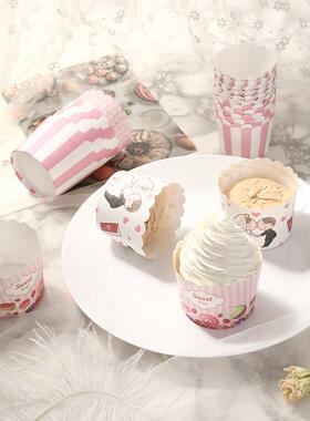 纸杯蛋糕纸杯 杯子蛋糕纸杯马芬杯耐高温烘焙蛋糕面包纸托50只