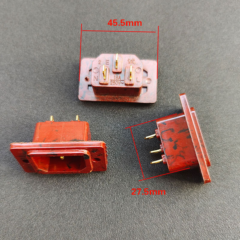 大功率电饭锅电饭煲电压力锅电源插座电锅品字三孔插片式插头配件
