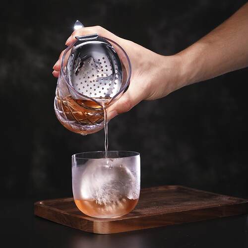 酒吧传奇 折弯漏勺朱莉普多功能调酒滤冰器 过滤器 调酒器 隔冰器