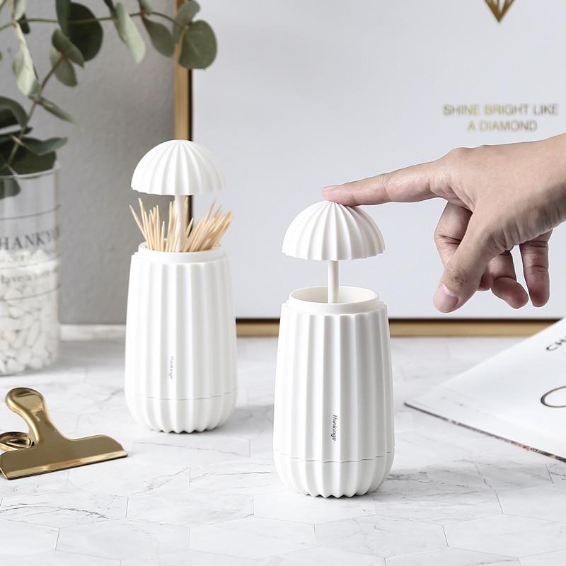 北欧ins客厅牙签筒便携塑料牙签桶手压自动牙签瓶个创意牙签盒