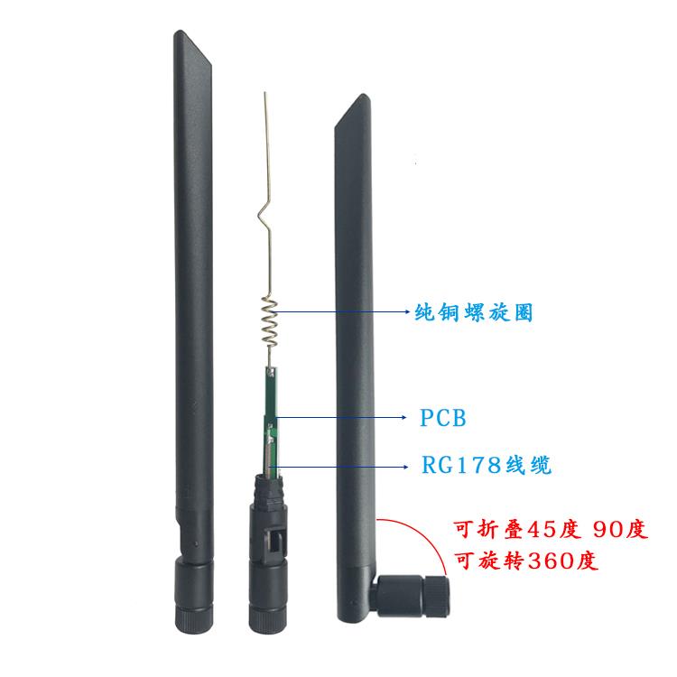 batwireless全向可折叠胶棒wifi天线 蓝牙Zigbee路由器2.4g天线