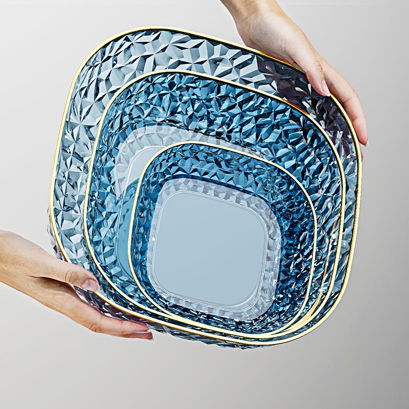 水果盘客厅茶几家用干果盘2023新款零食摆放盘轻奢高档水果篮盆子