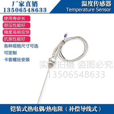 WRNK-291 WRNK-292 WRNK-391 WRNK-392铠装式热电偶K型温度传感器