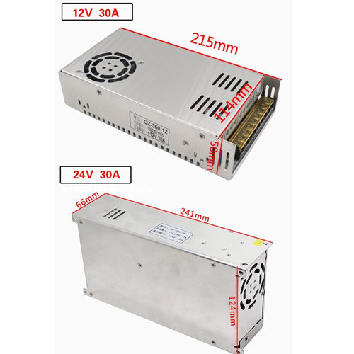 厂家直销12V30A开关电源360W足功率集中供电监控电源LED设备电源