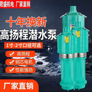 德国进口QD多级潜水泵高扬程家用220V深井农用380V三相电大流量灌