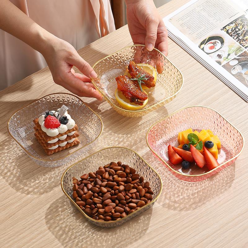 吐骨碟家用食品级果盘轻奢高档餐桌垃圾骨头盘子桌面水果零食果盘