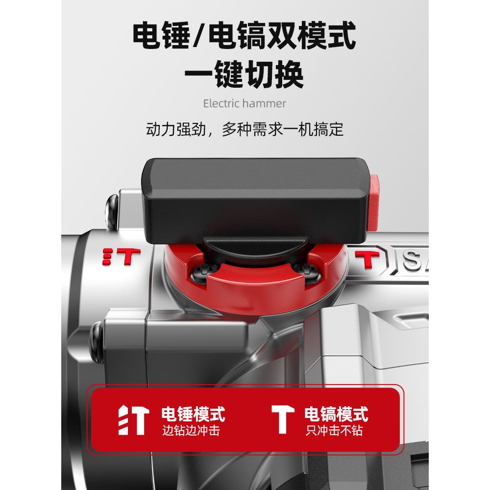 电锤电镐大功率电钻电锺冲击钻打混凝土墙孔两用多功能家用电锤搞