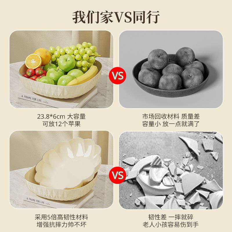 水果盘果盘家用客厅茶几收纳糖果盒简约高档零食摆放盘子2023新款