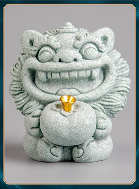 香座摆件线风狮爷柿子香插创意家居装饰香炉砂石解压小青