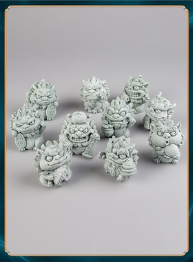 功夫装饰品茶具茶宠新款青摆件创意陶瓷配件茶玩茶具2024茶桌砂石