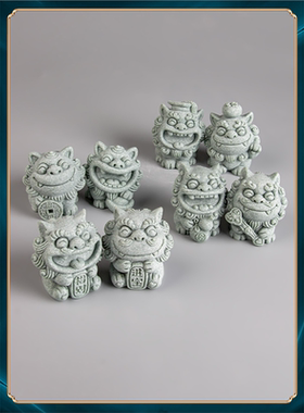 摆设砂石客厅鱼缸家用水族箱造景玄关摆件青办公室装饰桌面