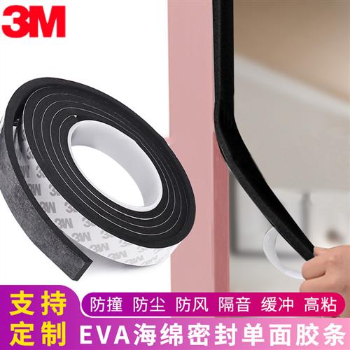 密封条黑色海绵门窗防风门缝挡风神器房门降音密封胶条隔音门贴