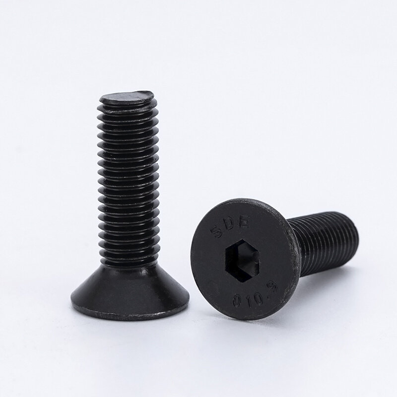 10.9级din7991发黑平杯沉头平头内六角螺钉螺丝螺栓m2.5m4m6-m2