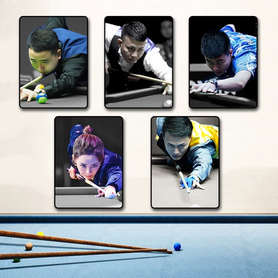 台球厅装饰画斯诺克名人