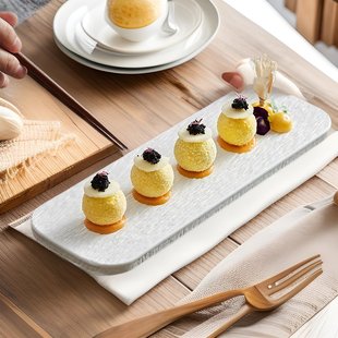 麦德龙寿司盘长方形刺身盘甜品盘陶瓷家用平板平盘餐具点心盘酒店