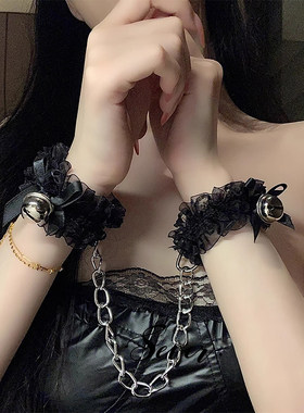 REESEU：铃铛蕾丝脚环脚铐脚链手铐脚镣女情侣玩具道具