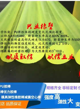聚氨酯橡胶牛筋优力胶pu缓冲减震耐磨防撞耐压弹力弹性空心棒垫管