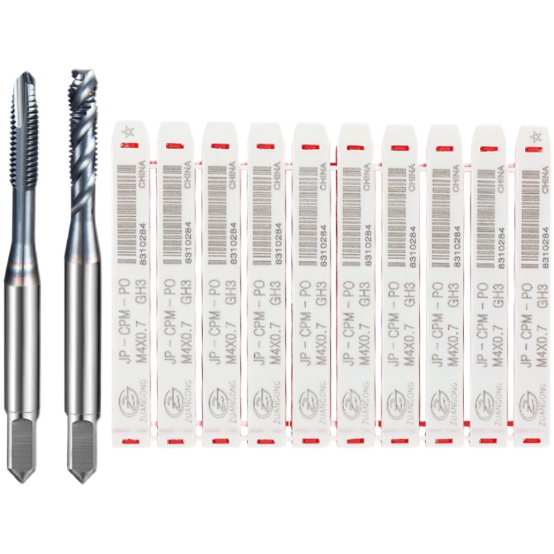 ZG粉末CcPM镀钴不锈钢用螺旋丝攻mM2M3M4M5M6M8M10M12机用先端丝