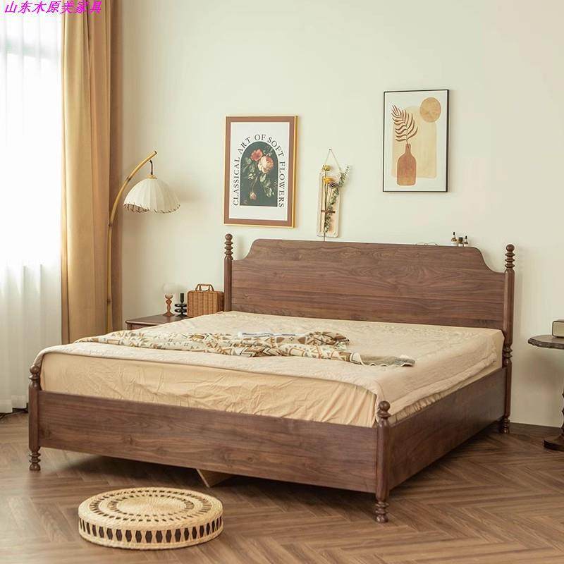北美黑胡桃木气压床1.8米美式复古全实木悬浮高箱床原木双人大床,电子元器件市场,电线扎带/束线带,淘宝优惠券,粉丝福利购,淘宝优惠卷