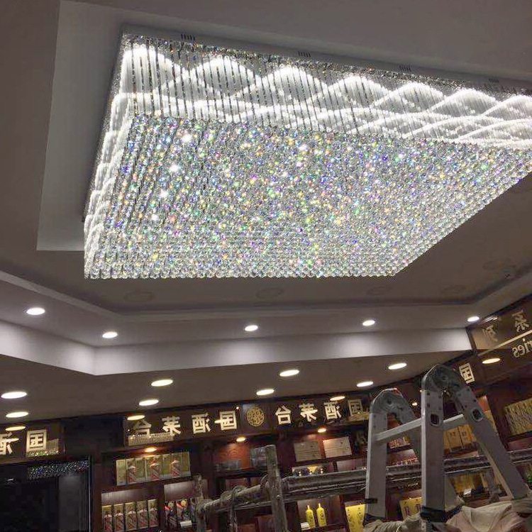 酒店KTV超亮水晶吸顶灯定制