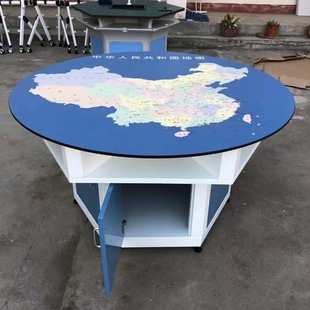 学生探究六边形六角铝木钢架实验电脑桌创客科学教室桌八人位桌子