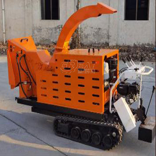 履带式碎木机 移动式树枝粉碎机 果园树枝破碎机 松柏树粉碎机