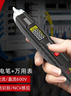 TASI特安斯TA13C测电笔+万用表交流/直流600V 自动识别/NCV感应