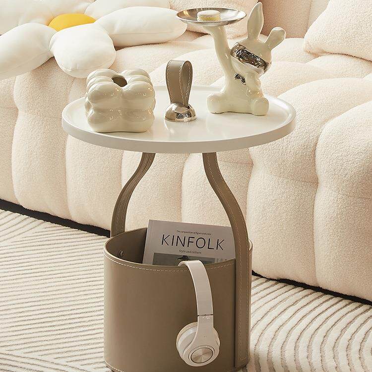 边几可移动床头柜沙发边柜户型手拎客厅铁艺家用创意奶油风小茶H^