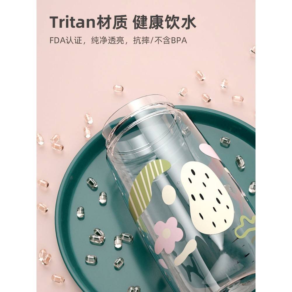 儿童杯学上专用夏pups儿学园管季孕妇摔吸杯82172子幼防女水孩水