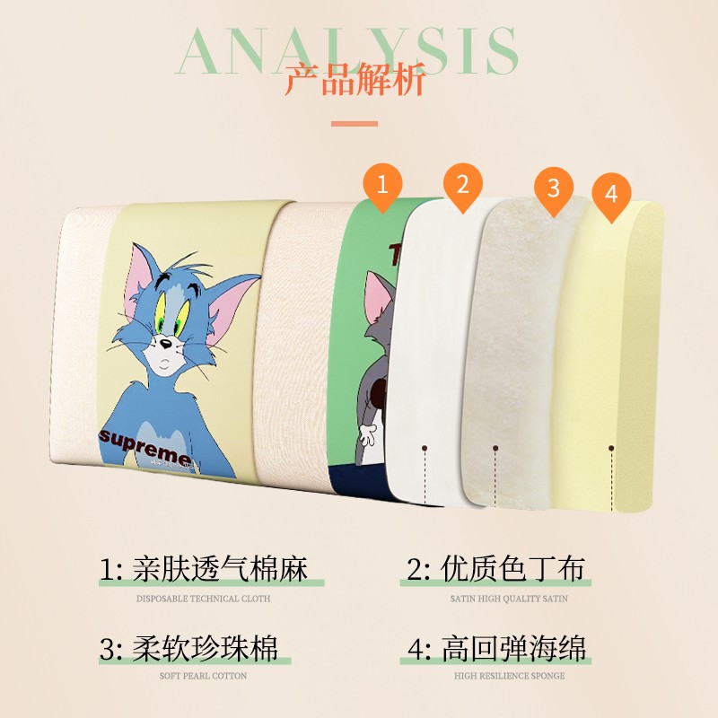 儿头代童软卡双靠包简约床垫背现通人床头板靠垫床榻头罩69755榻