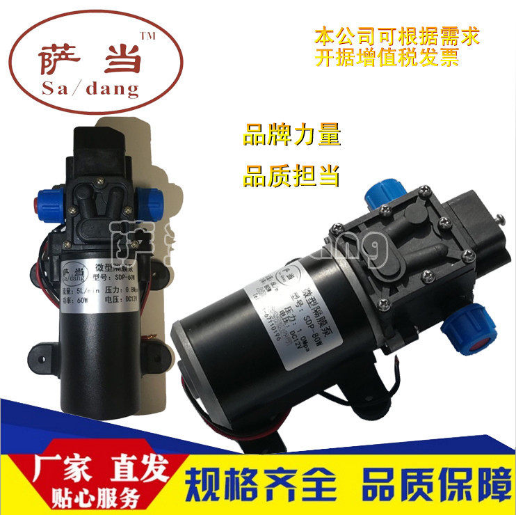 sa/dang电动隔膜泵 泵增压泵小型洗车水泵直流12v60w抽水泵SDP-70