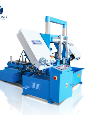 数控卧式带锯床GHS4250数控锯床液压双柱带锯床卧式金属锯切机