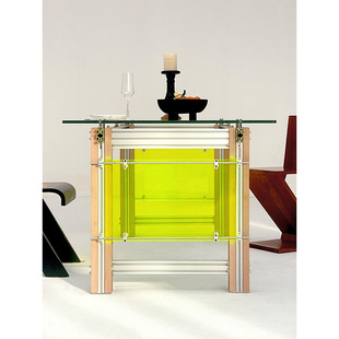 轻奢高级感铝型材设计师桌子家用办公现代玻璃电脑桌书桌长工作台