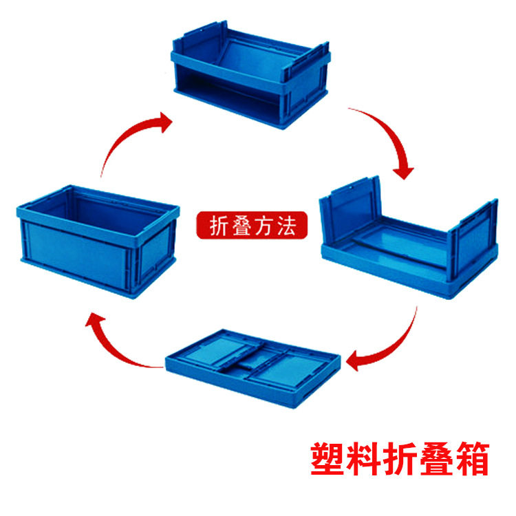 福建 福州 厦门宁德蓝色折叠周转箱物流储物箱子厂家