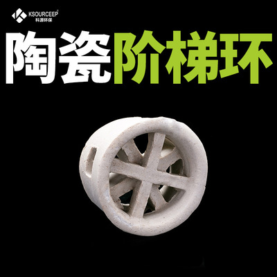 科源供应陶瓷阶梯环干燥吸收塔专用耐酸耐碱耐腐蚀阶梯环填料