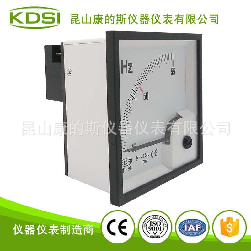 方形电压频率表头 指针式频率表BE-96 45-55HZ 100V
