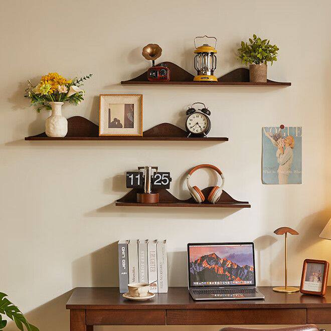 G5U墙上置物架免打孔艺术隔板电视墙面床头装饰搁板层板客厅