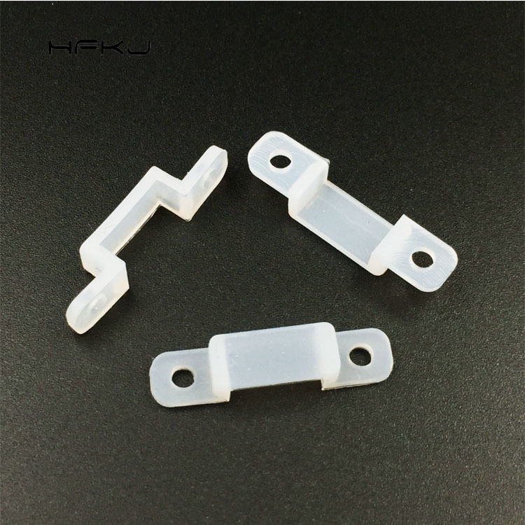 厂家批发LED软灯条硅胶卡子5050 10mm宽灯带固定卡子3528 8mm卡扣