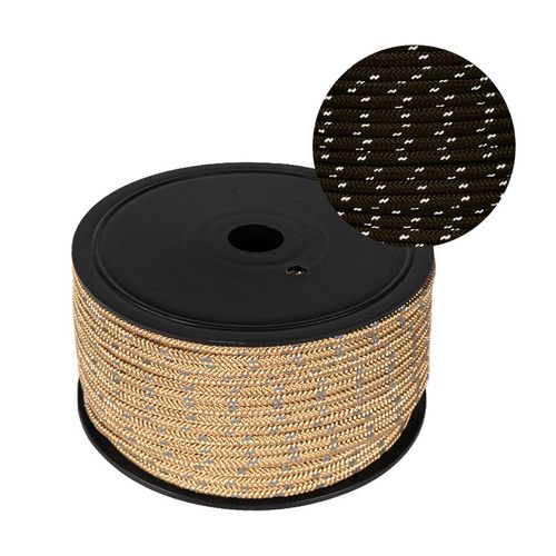 CLS户外6mm加粗反光绳50M露营帐篷绳野营配件大型天幕拉绳晾衣绳