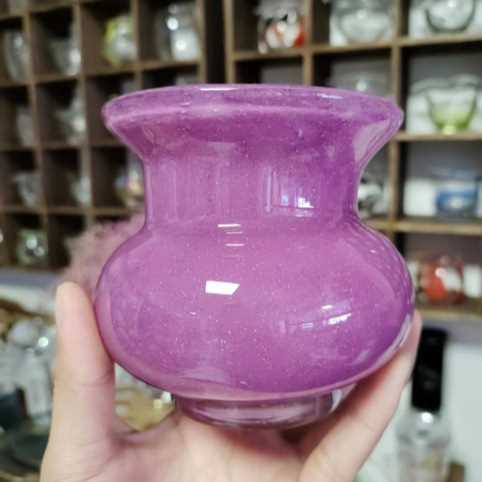 手工水晶玻璃气泡盖碗粉钻中式琉璃泡茶碗家用办公茶杯彩色玻璃杯