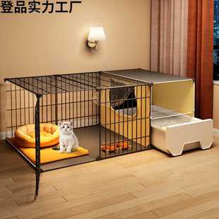 猫笼猫咪笼子家用室内猫窝屋猫厕所一体一室一厅一卫猫别墅猫空笼