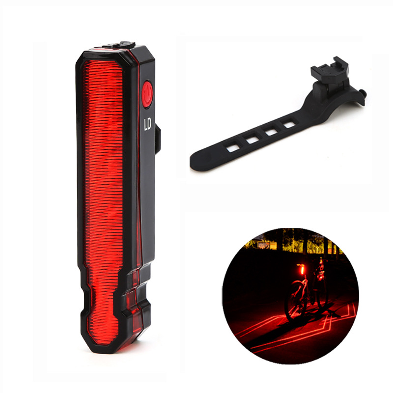 自行车灯山地车蜘蛛侠激光尾灯USB充电尾灯夜骑警示灯自行车配件