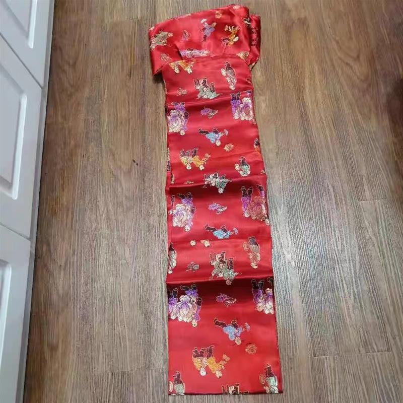 温州结婚习俗搬家乔迁陪嫁草席袋百子图红色收纳袋喜庆米拉花挂件