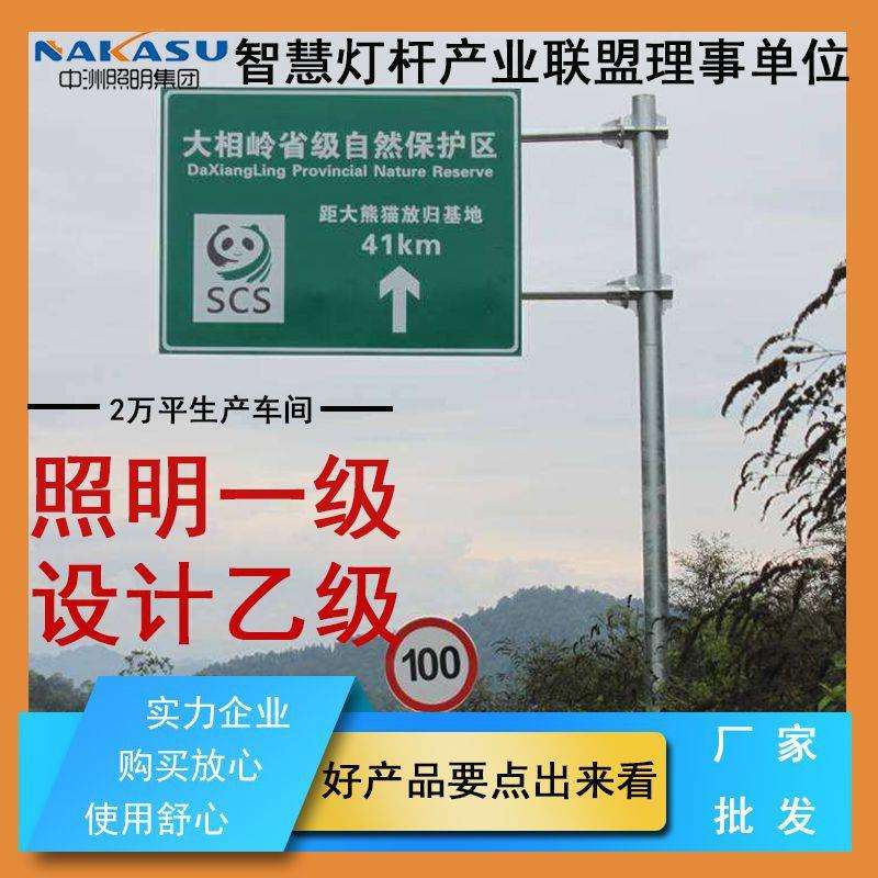 来图制作交通标志牌杆道路悬臂式F/L杆指路牌标志立杆路灯杆