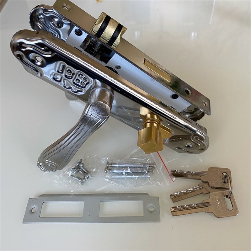 铝合金室内门锁通用型老式家用门锁平开门老式把手执手双面门锁