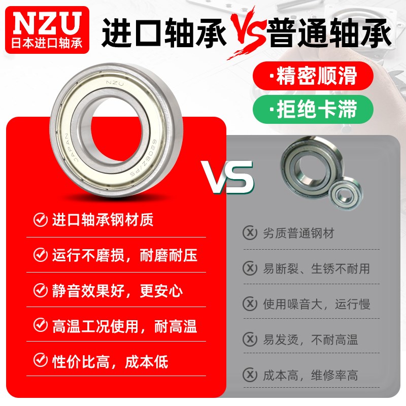 日本进口深沟球轴承大全6312 6313 6314 6315 6316 6317ZZ DDU P5