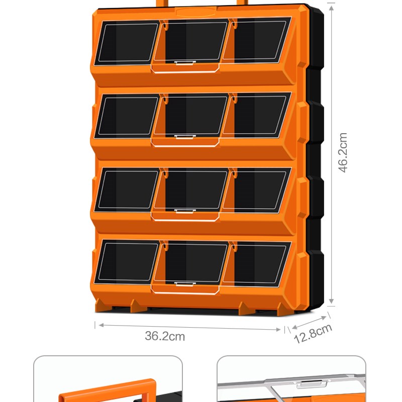 抽屉式零件螺丝收纳盒五金工具配件电子元器件周转箱模型分格类柜